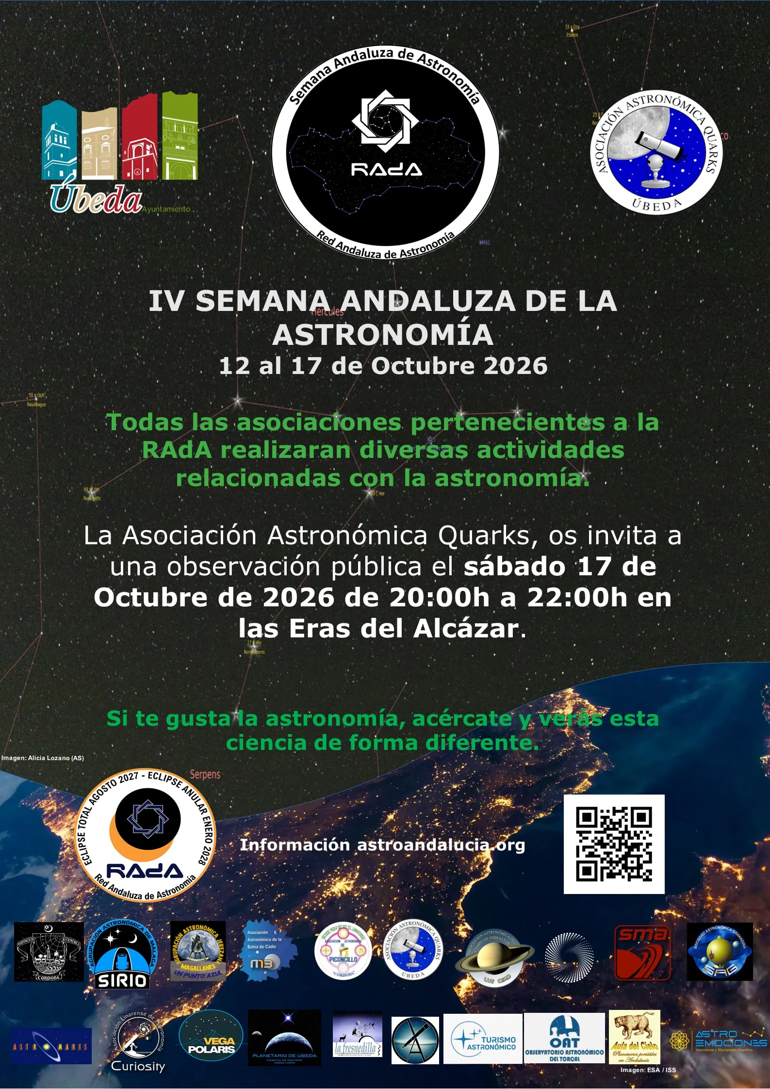 Cartel de la IV Semana Andaluza de la Astronomía